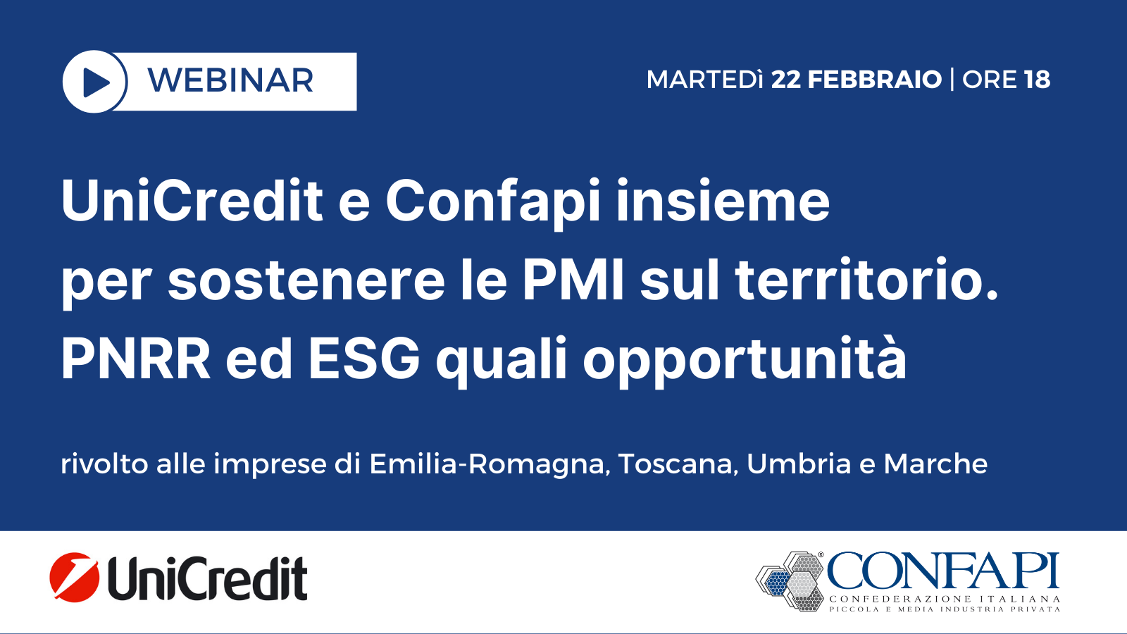 PNRR e ESG, sinergia Confapi e UniCredit per sostenere le Pmi