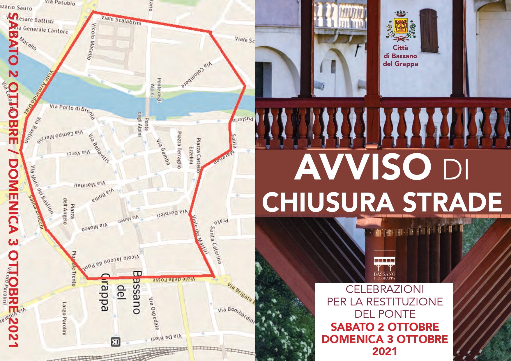 Celebrazioni per la restituzione del Ponte, sabato 2 e domenica 3 ottobre