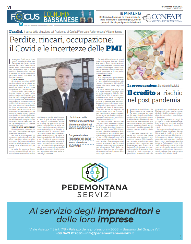 Il Giornale di Vicenza: parla WILLIAM BEOZZO